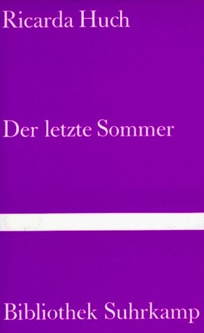 ISBN 9783518015452: Der letzte Sommer