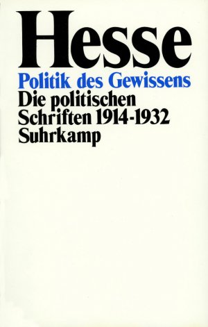 ISBN 9783518031933: Politik des Gewissens. Die politischen Schriften 1914-1962. Zwei Bände