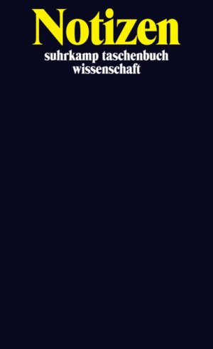 ISBN 9783518068625: Notizbuch suhrkamp taschenbuch wissenschaft – Notizen