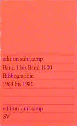 ISBN 9783518093061: edition suhrkamp Band 1 bis Band 1000