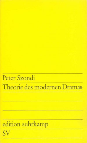 ISBN 9783518100271: Theorie des modernen Dramas 1880 - 1950