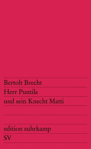 gebrauchtes Buch – Bertolt Brecht – Herr Puntila und sein Knecht Matti - Volksstück