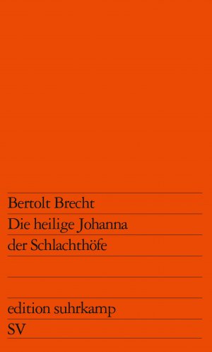 ISBN 9783518101131: Die heilige Johanna der Schlachthöfe