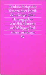 ISBN 9783518116753: Tendenz Freisprache Texte zu einer Poetik der achtziger Jahre