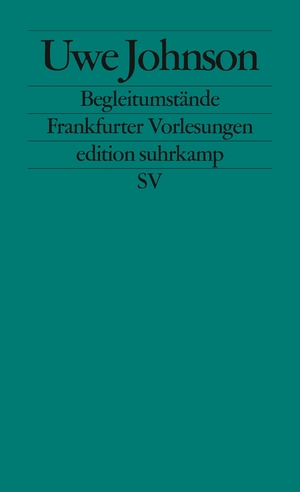 ISBN 9783518124260: Begleitumstände – Frankfurter Vorlesungen