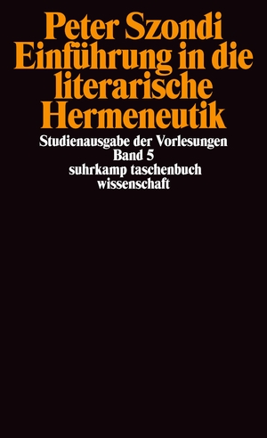 ISBN 9783518277249: Einführung in die literarische Hermeneutik