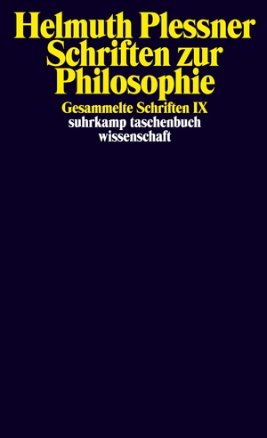 gebrauchtes Buch – Helmuth Plessner – Schriften zur Philosophie