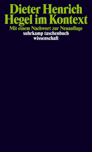 ISBN 9783518295380: Hegel im Kontext