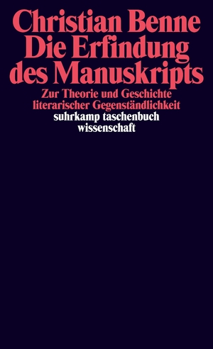 ISBN 9783518297476: Die Erfindung des Manuskripts