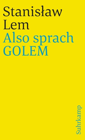 ISBN 9783518377666: Also sprach GOLEM