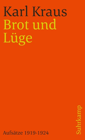 ISBN 9783518378267: Schriften in den suhrkamp taschenbüchern. Zweite Abteilung. Acht Bände – Band 16 (Zweite Abteilung IV. Band): Brot und Lüge. Aufsätze 1919-1924