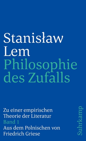 ISBN 9783518382035: Philosophie des Zufalls : zu einer empirischen Theorie der Literatur. Aus d. Poln. von Friedrich Griese / Suhrkamp Taschenbuch ; 1703 - Band 2.