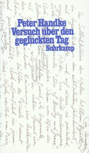 ISBN 9783518403792: Versuch über den geglückten Tag : ein Wintertagtraum.