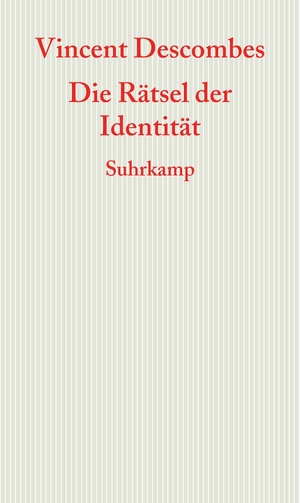 ISBN 9783518586037: Die Rätsel der Identität