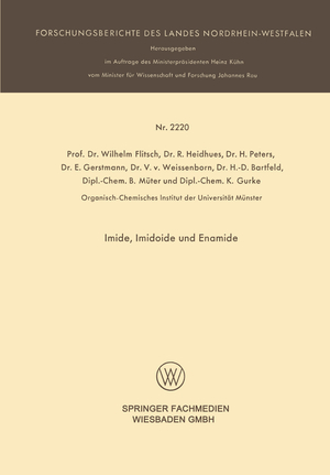 ISBN 9783531022208: Imide, Imidoide und Enamide