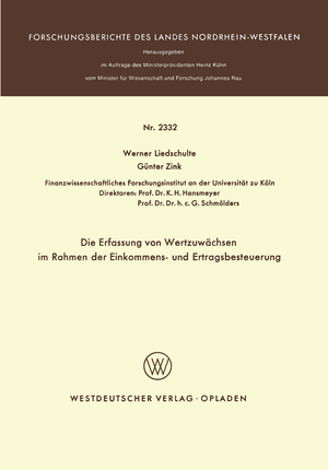 ISBN 9783531023328: Die Erfassung von Wertzuwächsen im Rahmen der Einkommens- und Ertragsbesteuerung