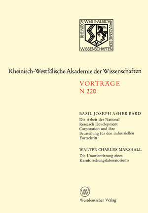 ISBN 9783531082202: Natur, Ingenieur- und Wirtschaftswissenschaften – Vorträge · N 220