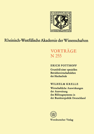 ISBN 9783531082554: Natur-, Ingenieur- und Wirtschaftswissenschaften – Vorträge · N 255