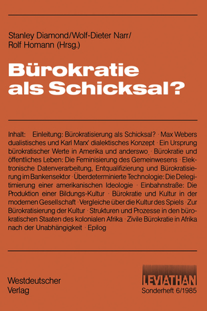 neues Buch – Stanley Diamond – Bürokratie als Schicksal?