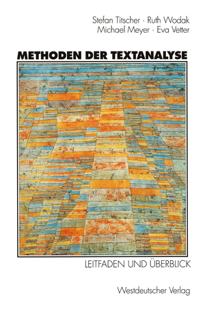 neues Buch – Stefan Titscher – Methoden der Textanalyse