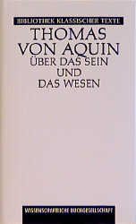 ISBN 9783534000241: Über das Sein und das Wesen. De ente et essentia – Lat. /Dt.