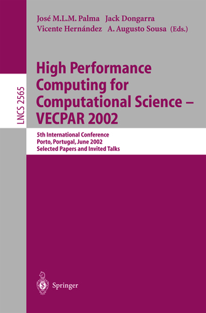 ISBN 9783540008521: High Performance Computing for Computational Science - VECPAR 2002