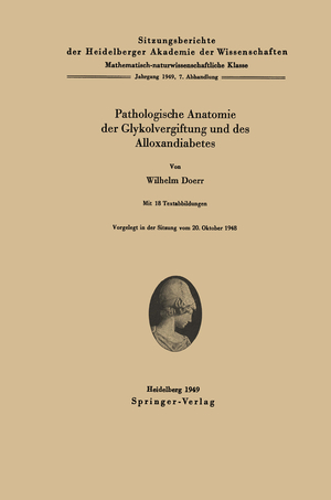 ISBN 9783540014232: Pathologische Anatomie der Glykolvergiftung und des Alloxandiabetes