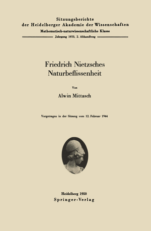 ISBN 9783540014973: Friedrich Nietzsches Naturbeflissenheit