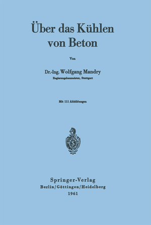 ISBN 9783540027225: Über das Kühlen von Beton