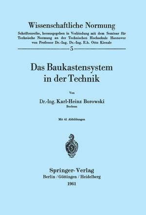 ISBN 9783540027744: Das Baukastensystem in der Technik