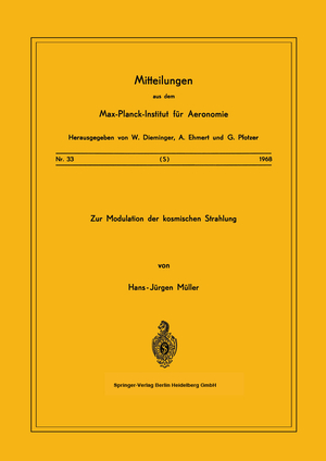 ISBN 9783540042686: Zur Modulation der kosmischen Strahlung