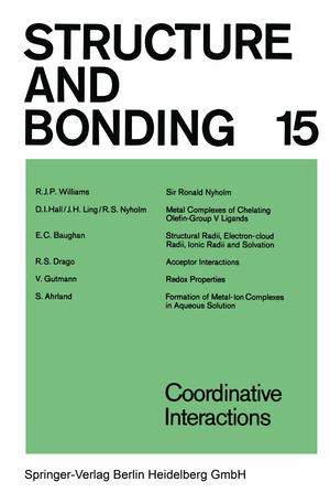 ISBN 9783540064107: Coordinative Interactions