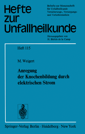 ISBN 9783540065111: Anregung der Knochenbildung durch elektrischen Strom
