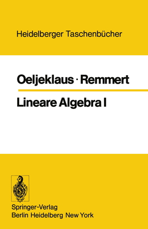 ISBN 9783540067153: Lineare Algebra I