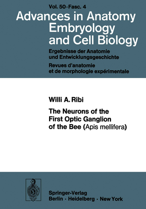 ISBN 9783540070962: The Neurons of the First Optic Ganglion of the Bee (Apis mellifera)