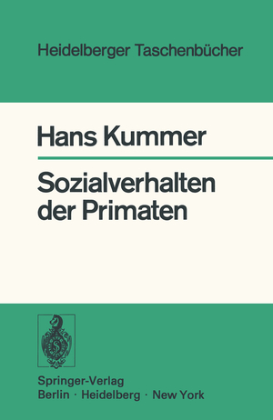 ISBN 9783540071266: Sozialverhalten der Primaten