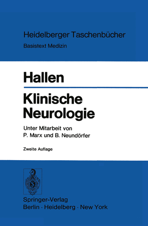 ISBN 9783540073451: Klinische Neurologie / O. Hallen / Taschenbuch / Heidelberger Taschenbücher / Paperback / xx / Deutsch / 1975 / Springer-Verlag GmbH / EAN 9783540073451