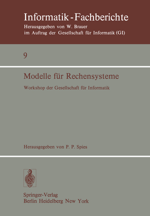 ISBN 9783540082064: Modelle für Rechensysteme - Workshop der GI, Bonn, 31. 3.-1. 4. 1977