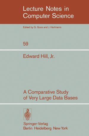 ISBN 9783540086536: A Comparative Study of Very Large Data Bases