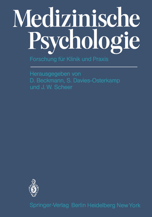 ISBN 9783540112181: Medizinische Psychologie – Forschung für Klinik und Praxis