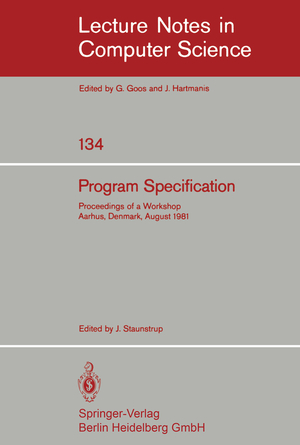 ISBN 9783540114901: Program Specification