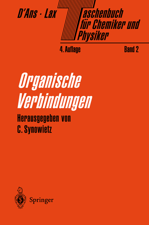 ISBN 9783540122630: Taschenbuch für Chemiker und Physiker - Band II Organische Verbindungen