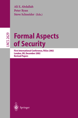 neues Buch – Ali E. Abdallah – Formal Aspects of Security