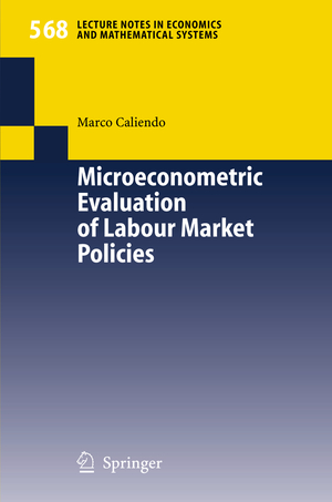 ISBN 9783540287070: Microeconometric Evaluation of Labour Market Policies