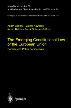 ISBN 9783540404248: The Emerging Constitutional Law of the European Union