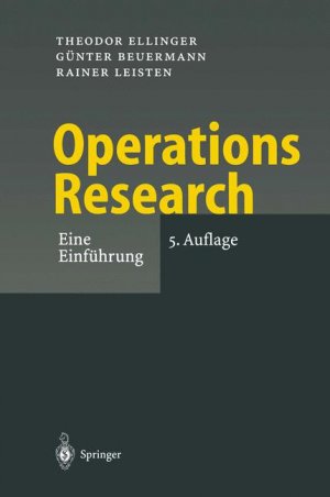 ISBN 9783540410508: Operations Research