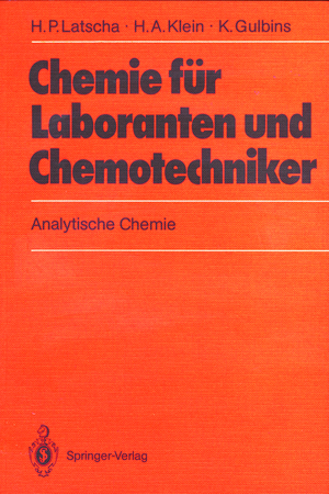 ISBN 9783540501374: Chemie für Laboranten und Chemotechniker - Analytische Chemie