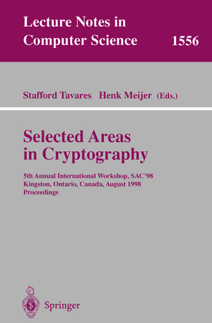 ISBN 9783540658948: Selected Areas in Cryptography