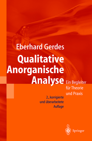 ISBN 9783540678755: Qualitative Anorganische Analyse – Ein Begleiter für Theorie und Praxis