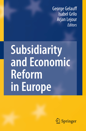 ISBN 9783540772453: Subsidiarity and Economic Reform in Europe